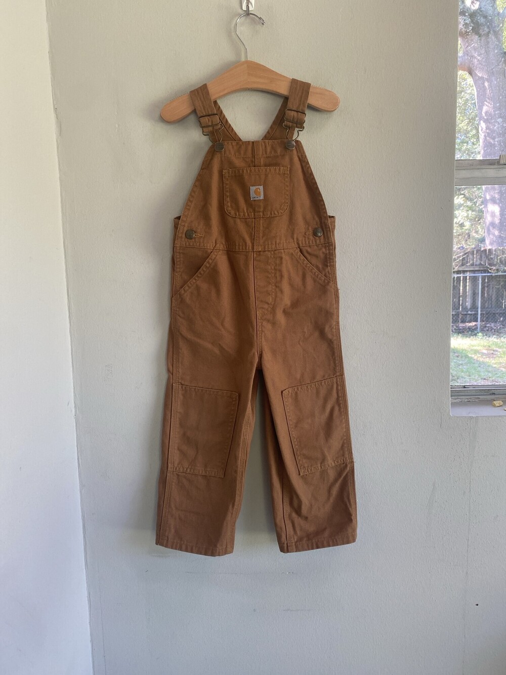 Carhartt Brown Cotton Bib Overalls Toddler Boys 3T
